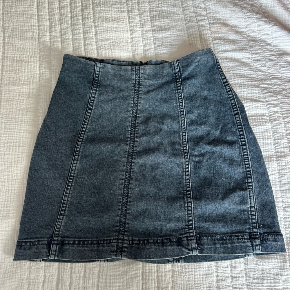 Free People Denim Mini Skirt